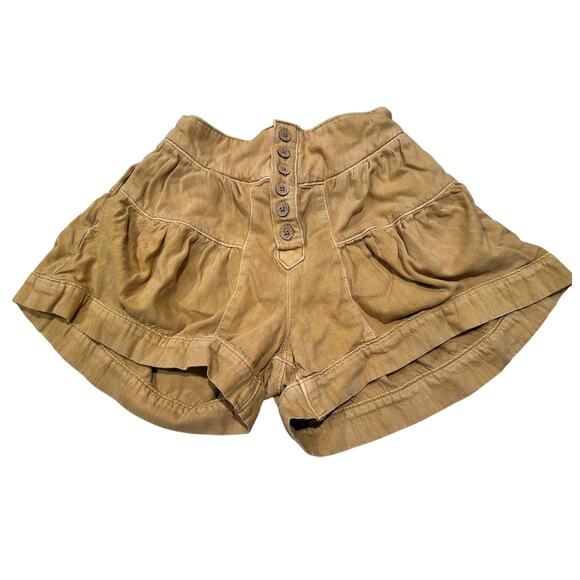 We The Free – Fleur Denim Shorts – Washed Brown – XS - Picture 1 of 4